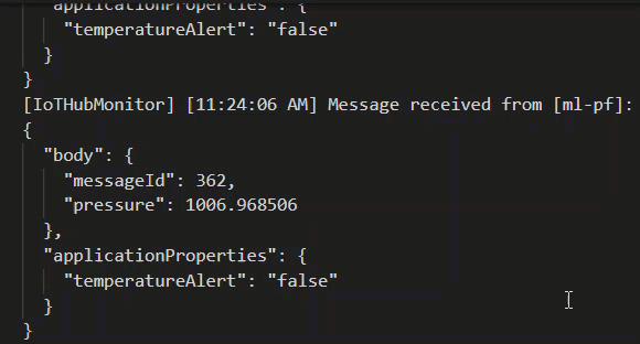 MXChip Device with Pressure, Humidity, Temperature Info using Azure IoT Workbench
